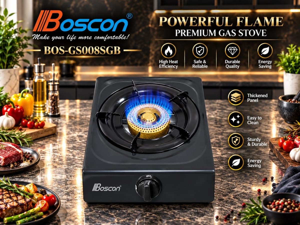Boscon BOS-GS008SGB Premium Gas Stove
