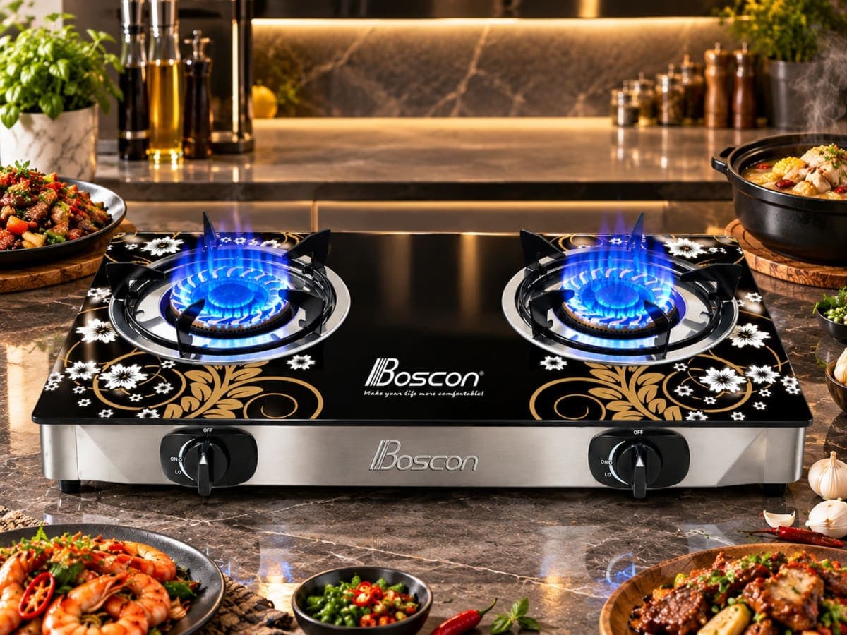 Boscon 2-Burner Tabletop Gas Stove